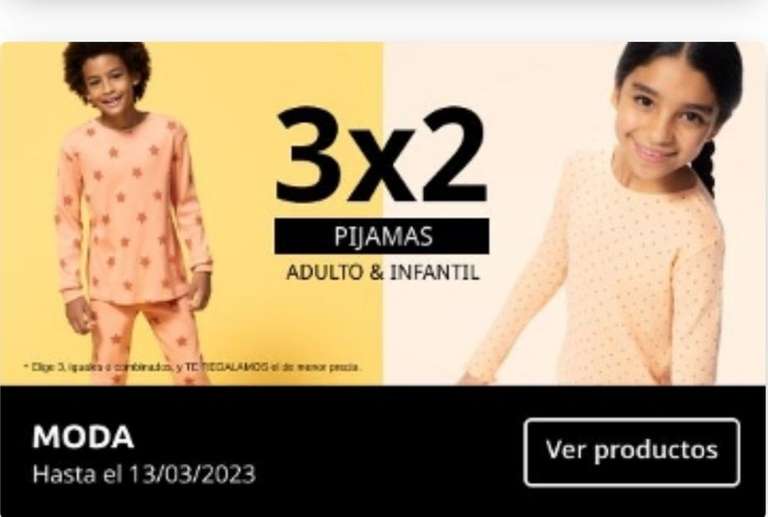 3x2 pijama adulto e infantil