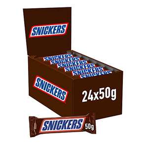 Snickers Chocolatina con Crema de Cacahuete 24 x 50g