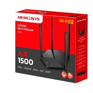 MERCUSYS MR60X - Router Wi-Fi 6 de Doble Banda AX1500, Velocidad 1.5 Gbps,Ahorro de Energia, Beamforming, WPA3, Installacion Facil,MU-MIMO