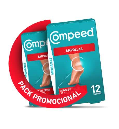 Compeed DUPLO- Ampollas Medianas - 2 paquetes de 12 unidades (Cuentas Prime)