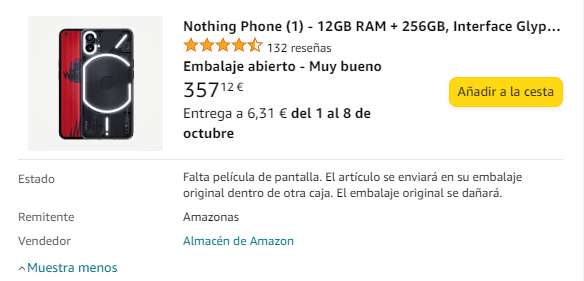 Nothing Phone (1) - 12GB RAM + 256GB REACO