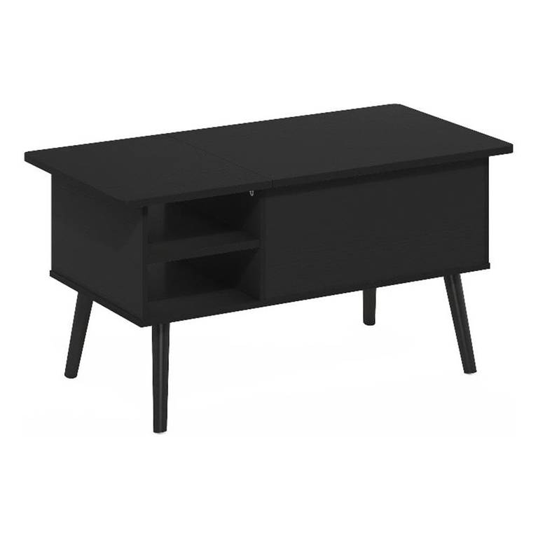 Mesa de Centro con Tapa elevable de Patas de Madera con Compartimento Oculto