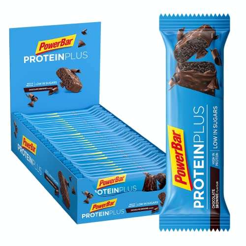 Powerbar Protein Plus Low Sugar Chocolate Brownie - 30 Barras Proteinas con Bajo Nivel de Azucar