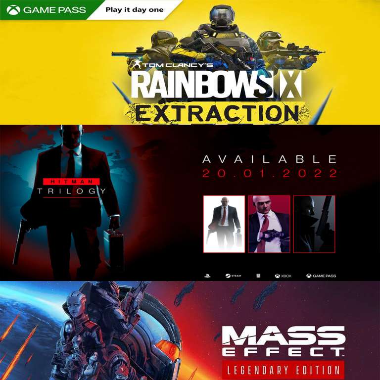 Xbox Game Pass :: HITMAN Trilogy , Mass Effect Legendary Edition, Rainbow Six Extraction, Spelunky 2, y más