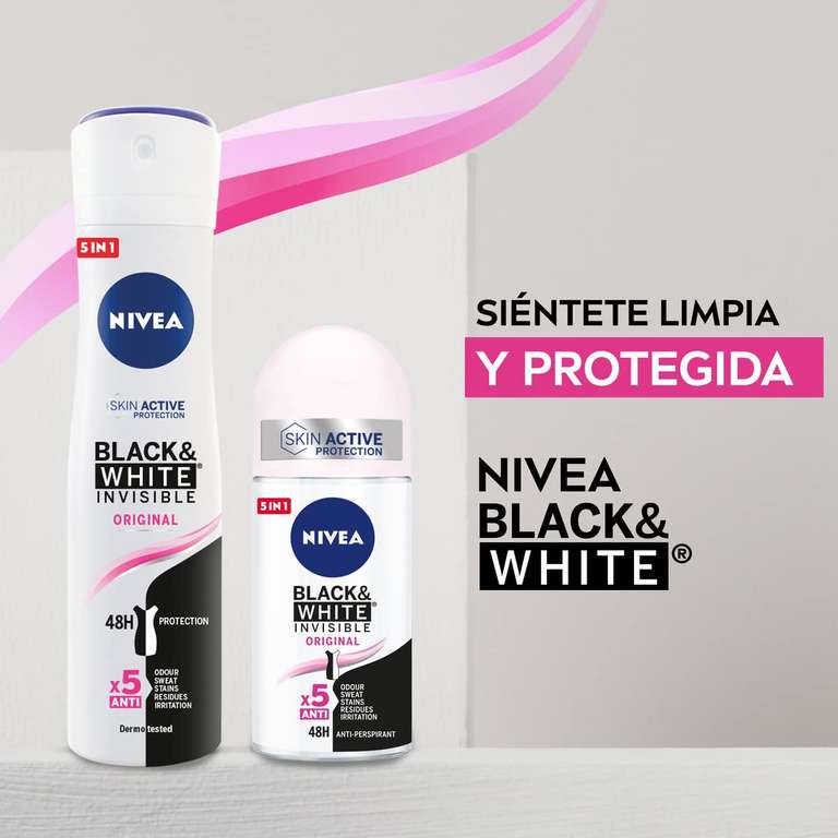 Pack de 6 desodorantes NIVEA BLACK AND WHITE