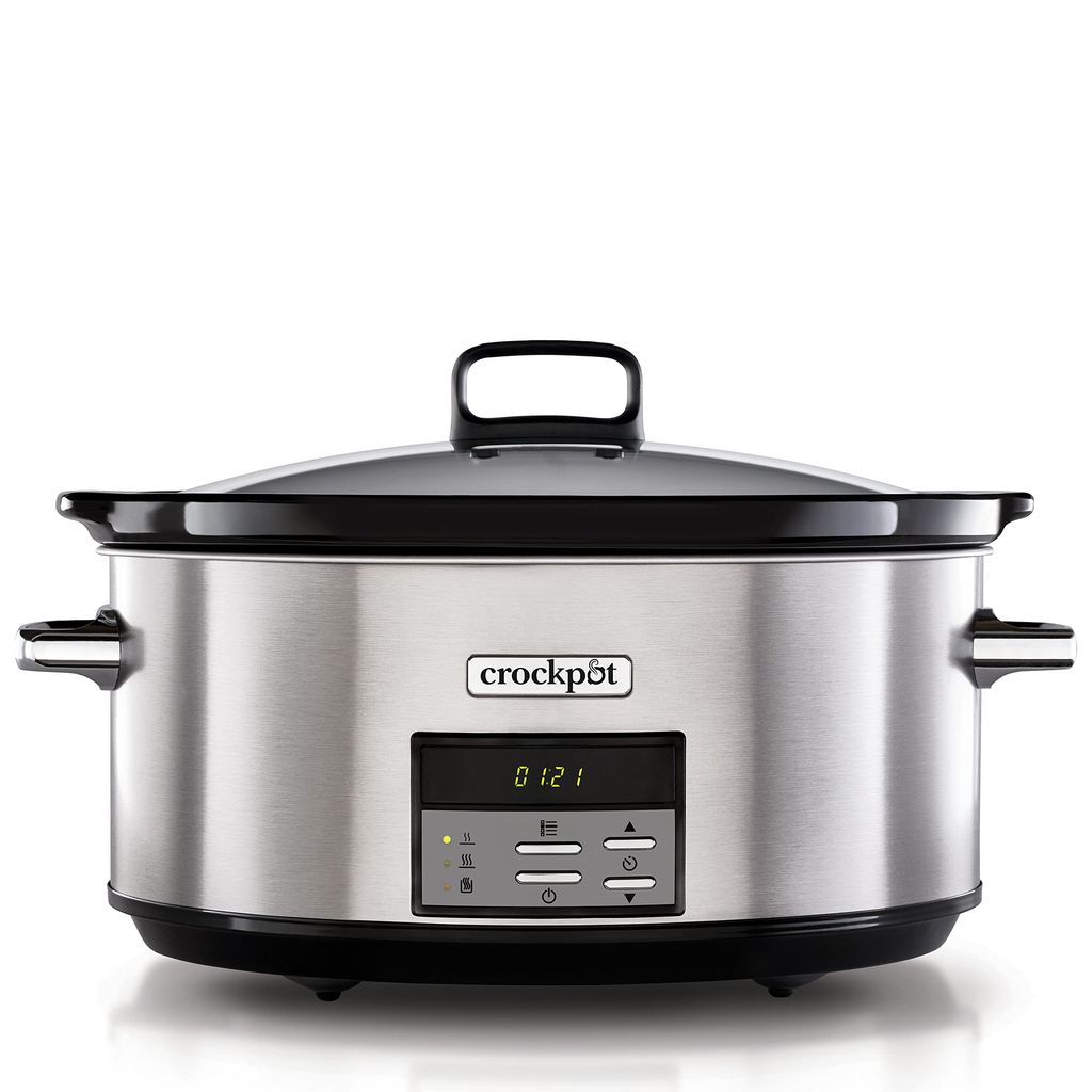 Crockpot Olla de Cocción Lenta Digital 7,5 L (Más de 10 Personas) | Con Recipiente Apto para el Horno | Apta Lavavajillas | Acero Inoxidable