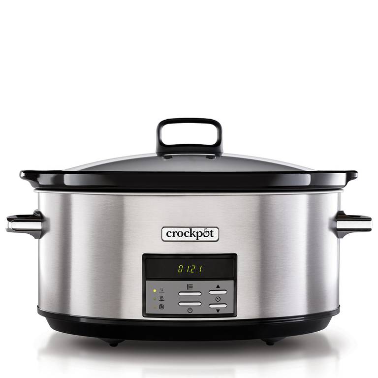 Crockpot Olla de Cocción Lenta Digital 7,5 L (Más de 10 Personas) | Con Recipiente Apto para el Horno | Apta Lavavajillas | Acero Inoxidable