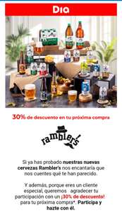 30% de descuento en cervezas Rambler’s - DIA