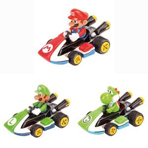 Carrera Pack 3 coches P&S Nintendo Mario Kart escala 1:43, (Mario + Luigi + Yoshi)