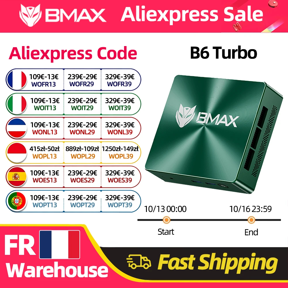 Bmax B6 Turbo Mini PC i5 16GB 512GB