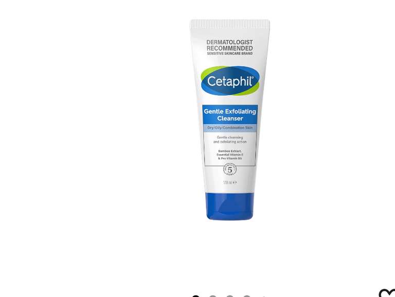 CETAPHIL Limpiador Exfoliante Suave Facial Diario para todo tipo de pieles, con micropartículas de bambú 178ML