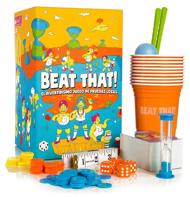 Beat That! El divertidísimo Juego de Mesa de Pruebas locas, para Niños y Adultos, para todas las Ocasiones, Navidad, Año Nuevo