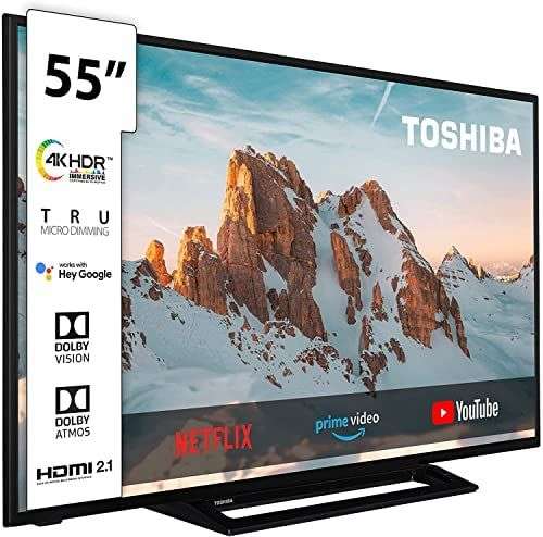 Toshiba 55UK3163DG Smart TV 55" Ultra HD, ALEXA integrado, HDR10, Dolby Vision, Dolby Atmos, Control voz