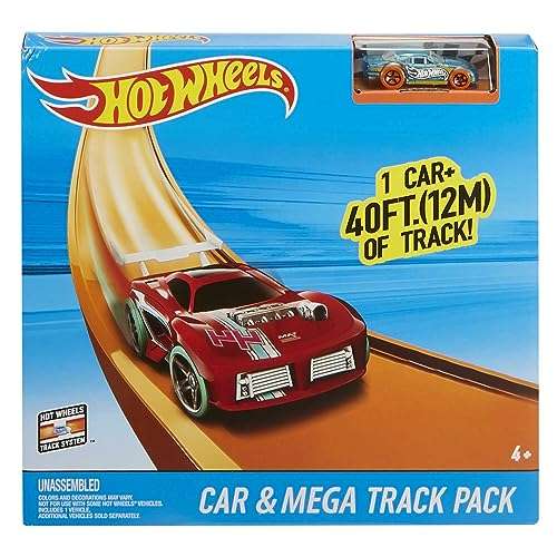 Hot Wheels Coche y Megapista, accesorios para pistas y coche de juguete niños +4 años (Mattel FTL69)