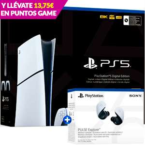 PlayStation 5 Digital Slim Chassis D + Auriculares De Botón PULSE Explorer