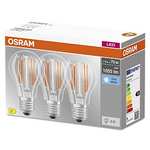 OSRAM LED Classic A75, lámparas LED de filamento transparente de vidrio para E27, blanco frío (4000K), 1055 lúmenes