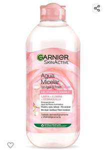 Agua Micelar con agua de rosas Garnier. Compra recurrente y aplicar cupón.