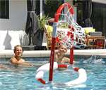 Juegos flotantes para Piscina, Elige Entre Baloncesto, fútbol Americano y Lacrosse, Incluye aro, Pelotas y Bomba