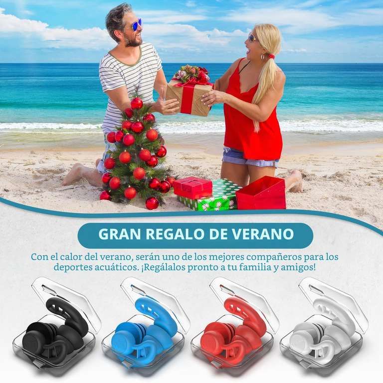 Tapones Para Oídos De Natación – 3 Pares De Silicona Suave, Impermeables, Reutilizables, Ajuste Ergonómico Para Surf, Ducha Y Deportes Acuáticos