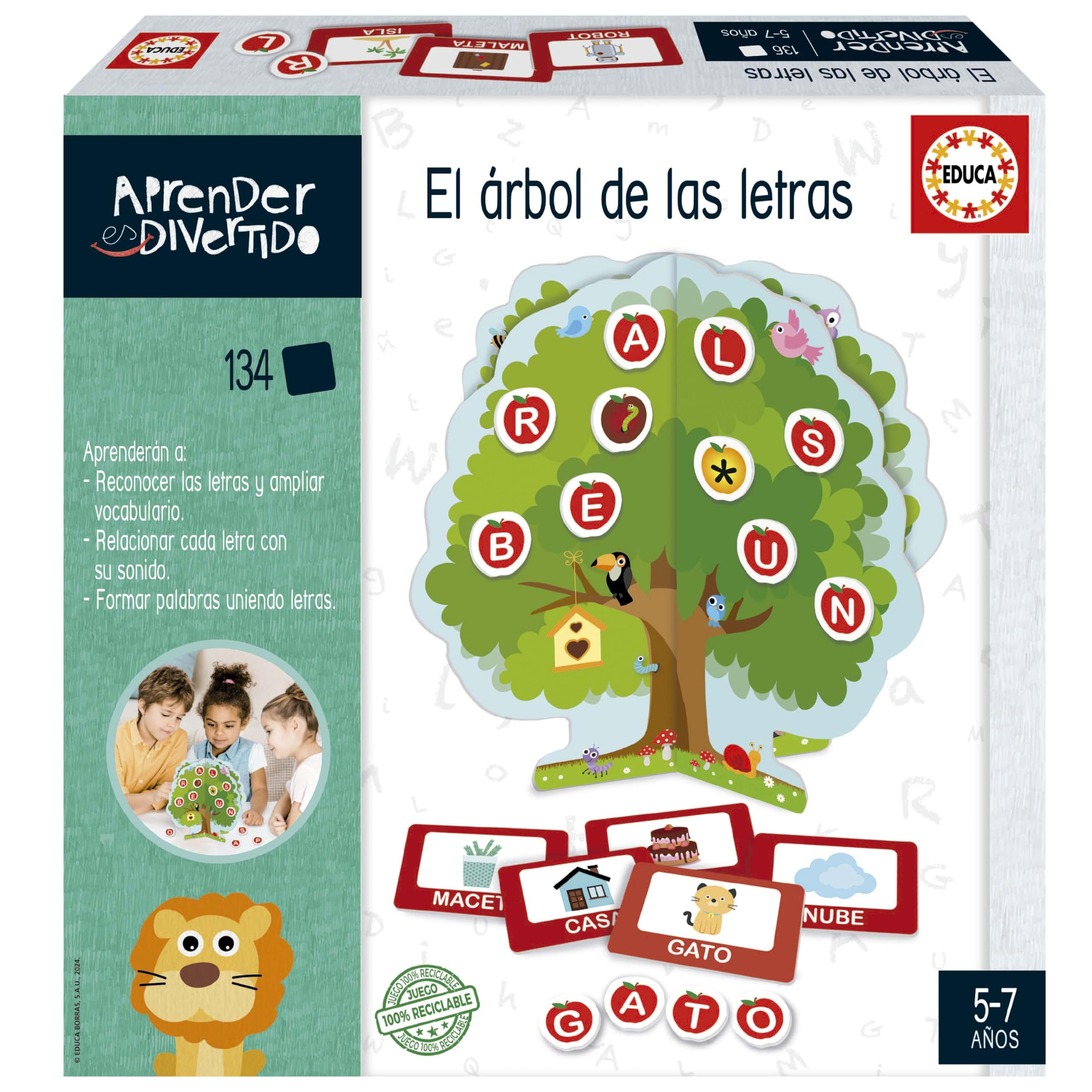 Educa - El árbol de Las Letras | Juego de Mesa Niños | Creación de Palabras y Ortografía en Forma de Juego