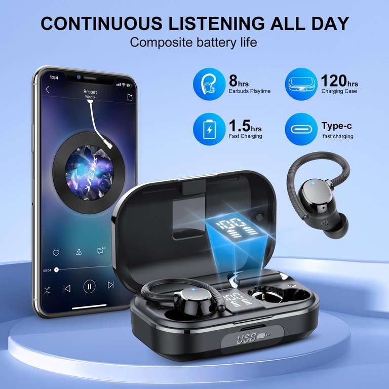 Auriculares True Wireless  Vieta Pro Fit 2, Bluetooth 5.3, Touch Control,  Asistente de voz, 20 h, Azul