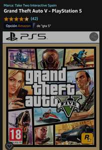 Grand Theft Auto V - PlayStation 5. Marca: Take Two Interactive Spain