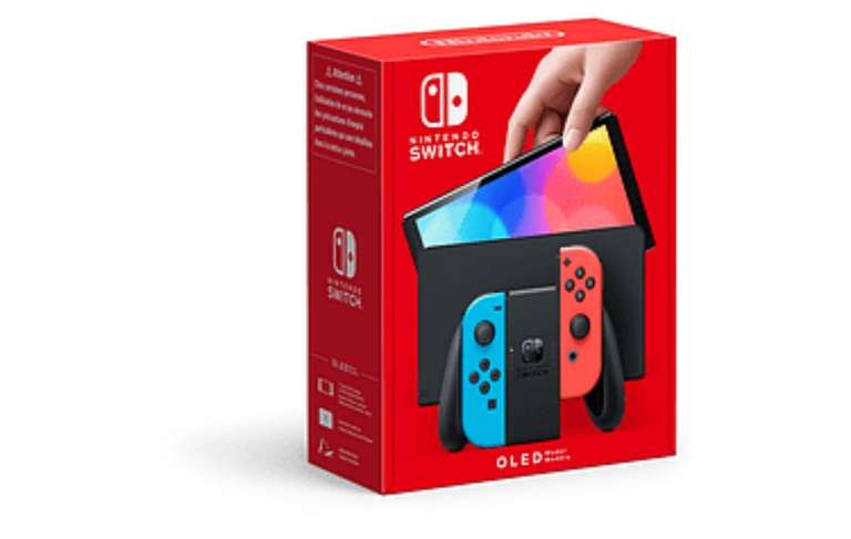 Nintendo Switch OLED, 7", Joy-Con, 64 GB, Azul y Rojo Neón