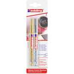 Edding 780 - Blister con 2 Marcadores - Punta Fina 0.8mm - Dorado + Plata