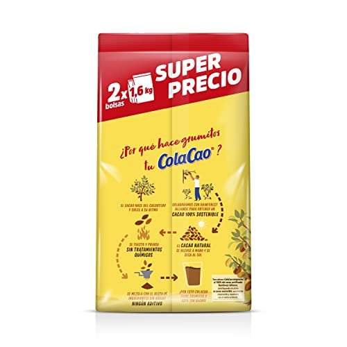 Cola-Cao Original: con Cacao Natural y sin Aditivos 3,2kg (C. Recurrente y al Tramitar)