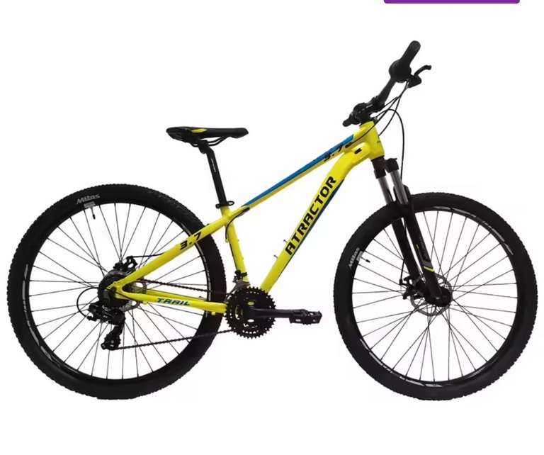 Bicicleta de montaña 29" freno mecánico Atractor Trail 18V 29" amarillo