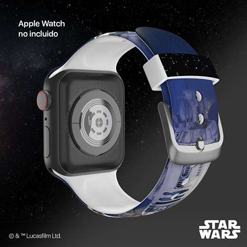 Star Wars – Correa para reloj inteligente Droids – Licencia oficial, compatible con Apple Watch 38/40/41 mm y 42/44/45 mm, así como Samsung