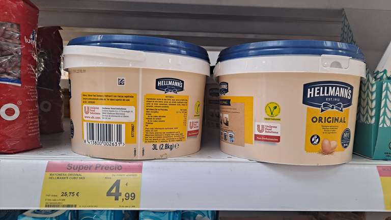Bote de mayonesa 3 kilos en Carrefour El Pinar Las Rozas