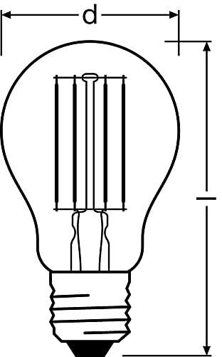 OSRAM LED Classic A75, lámparas LED de filamento transparente E27, 1055 lúmenes, sustituye a las bombillas de 75W, caja de 3