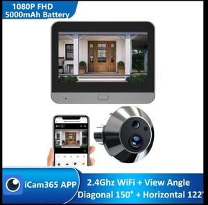 Mini cámara de puerta con mirilla Digital inteligente, 1080P, inalámbrica [ENVÍO CHOISE]
