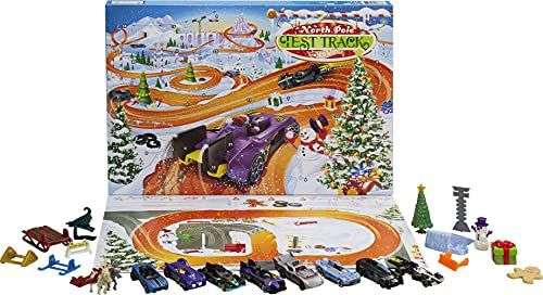 Hot Wheels Calendario de adviento de Navidad con coches de juguete y accesorios