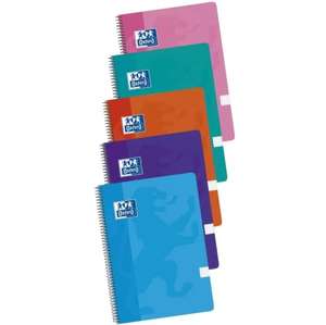 Pack de 5 cuadernos OXFORD tamaño folio con tapa de plástico (2,08€/cuaderno)