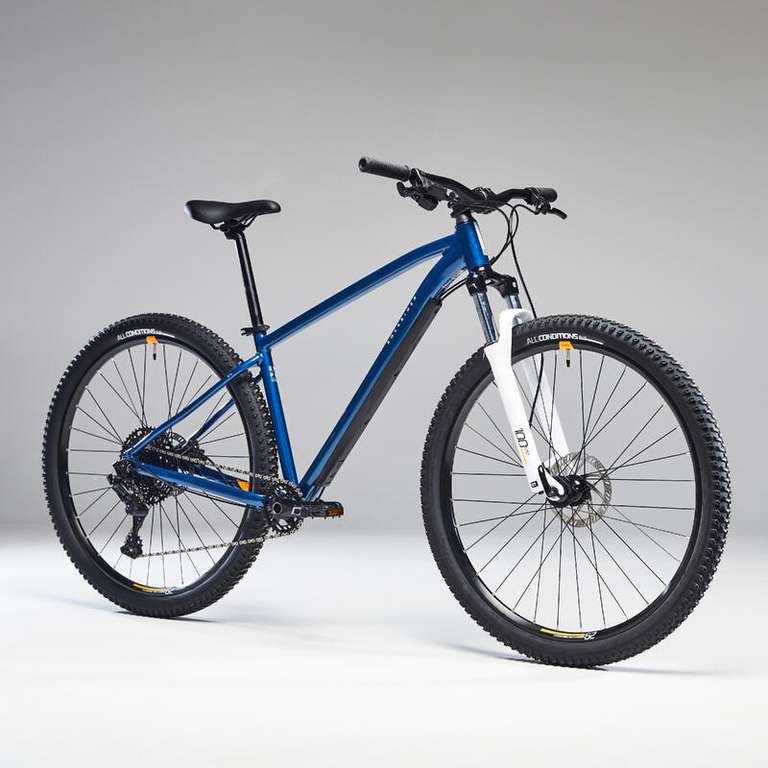 Bicicleta de montaña 29" aluminio Rockrider Explore 520 azul naranja