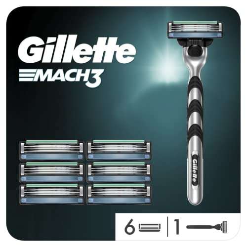Gillette Mach3 Maquinilla de Afeitar Hombre + 7 Cuchillas de Afeitar de Recambio