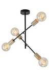 Briloner Leuchten lámpara de techo con 4 puntos en diseño retro/vintage, brazos giratorios, E27, metal, dimensiones: 41x40,2 cm, oro negro