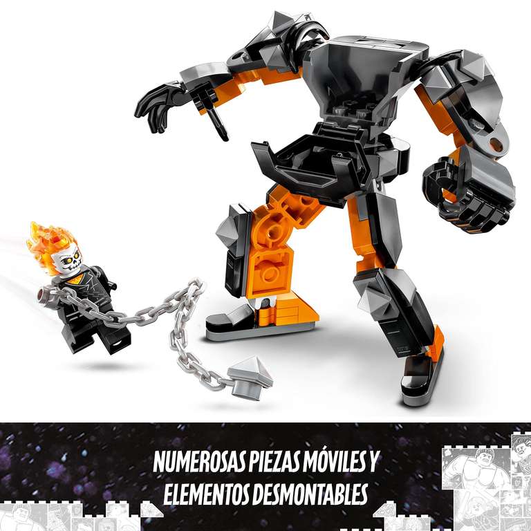 LEGO Marvel Meca y Moto del Motorista Fantasma, Juguete de Construcción, Figura de Acción para Niños y Niñas de 7 Años o Más, 76245
