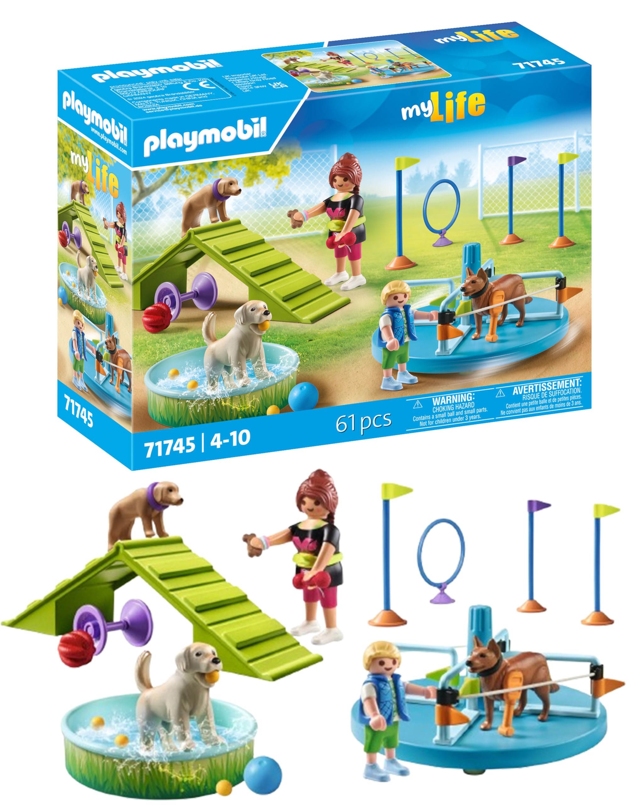 PLAYMOBIL | My Life | Parque para Perros | Juguetes para niños | Figuras de Perros | para niños a Partir de 4 años | 71745
