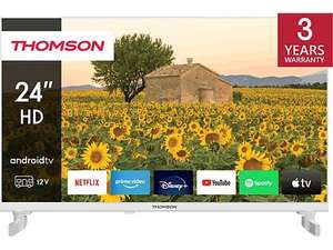 TV television 24" Blanco - Thomson 24HA2S13C, Android TV, autocaravana 12V, HD (179,26€ con newsletter)