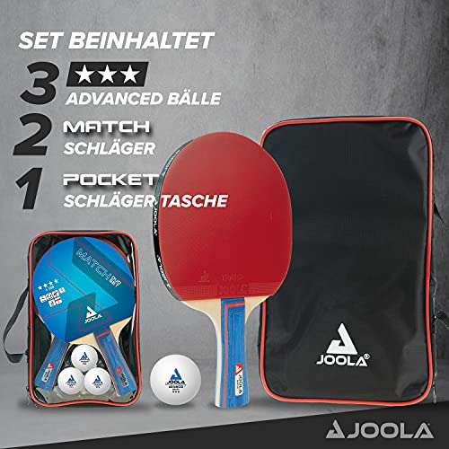 Kit de pingpong JOOLA (2 palas + 3 pelotas + bolsa transporte).