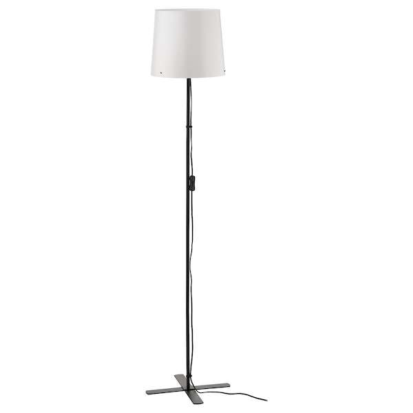 Lámpara de pie IKEA BARLAST, negro/blanco, 150 cm