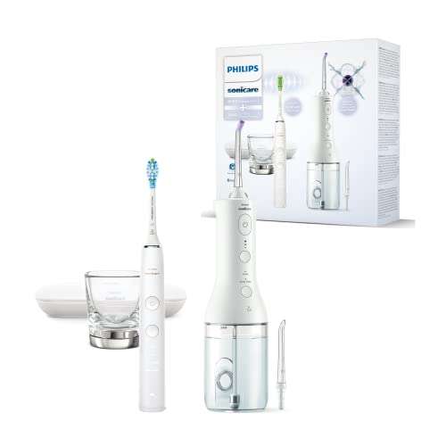 Cepillo dental eléctrico DiamondClean 9000 e irrigador oral Philips Sonicare Power Flosser sin cable