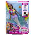 PRECIO MINIMO Barbie Dreamtopia Brooklyn Sirena con luces de colores Muñeca afroamericana, juguete para el agua