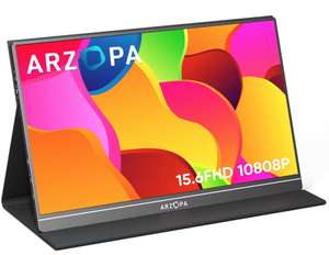 ARZOPA - Monitor Portátil S1 - 15,6” // 1920x1080 Full HD [64,49€ NUEVO USUARIO]