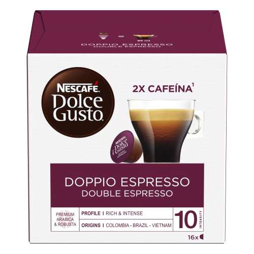 NESCAFÉ Dolce Gusto Doppio Espresso - x3 pack de 16 cápsulas - Total: 48 cápsulas