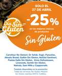 Día sin gluten Solo el 27/04, 25% dto. en las mejores marcas. ¡LOS CELIACOS EXISTIMOS!