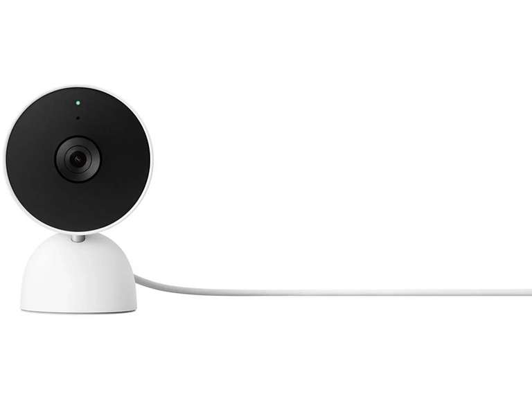 Pantalla inteligente con Asistente de Google - Google Nest Cam, Full HD, HDR, Visión Nocturna, Wi-Fi, Nieve